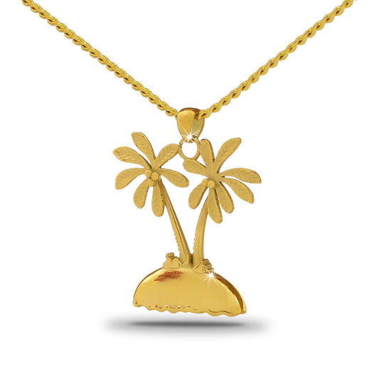 Double Leaf Gold Steel Keepsake